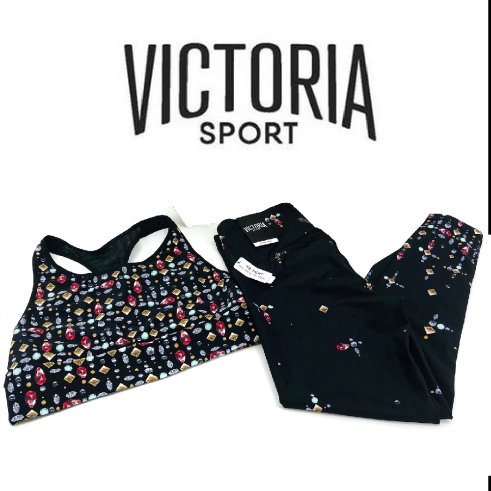 NWT Victoria's Secret Sport Jewel Leggings - Picture 2 of 8